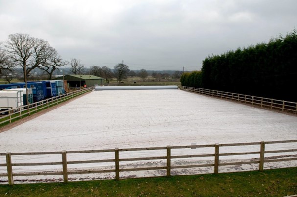 plantäckning, skyddande överdrag för ridanläggning paddock unisport