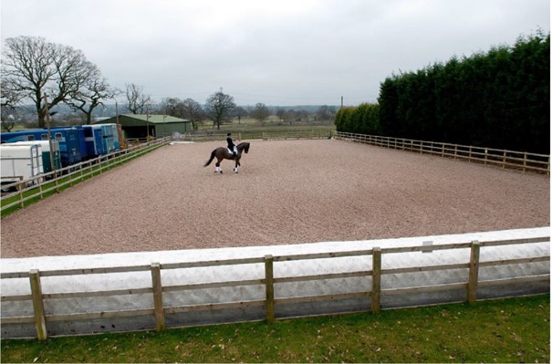 plantäckning skyddande överdrag ridanläggning paddock unisport