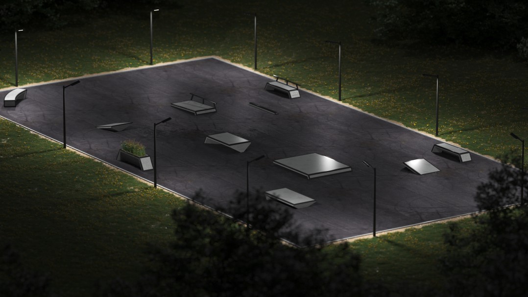 skateramper i betong unisport medium
