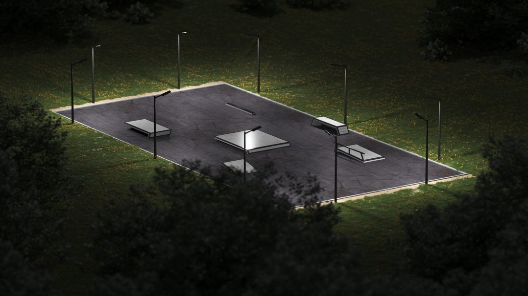 skateramper i betong unisport small
