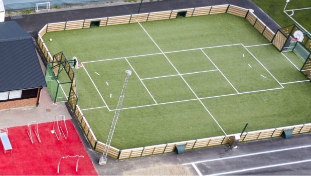 Agorespace näridrottsplats/multiarena näridrottsplats trä landskrona från unisport