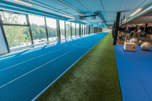 Saltex juoksurata urheilupinnoite Kauppi Sports Center