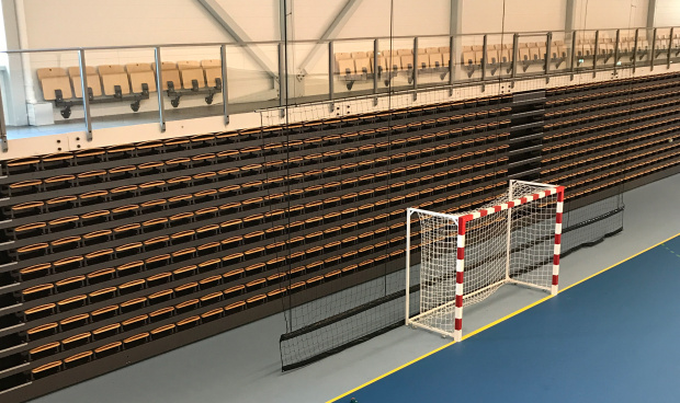 sportsgulv tribune skillevegg Saltex 