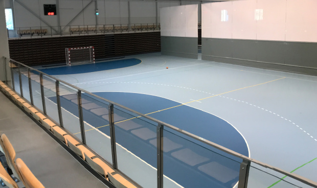sportsgulv tribune skillevegg Saltex 
