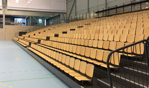 teleskoptribune tribunestoler tribuner Saltex 