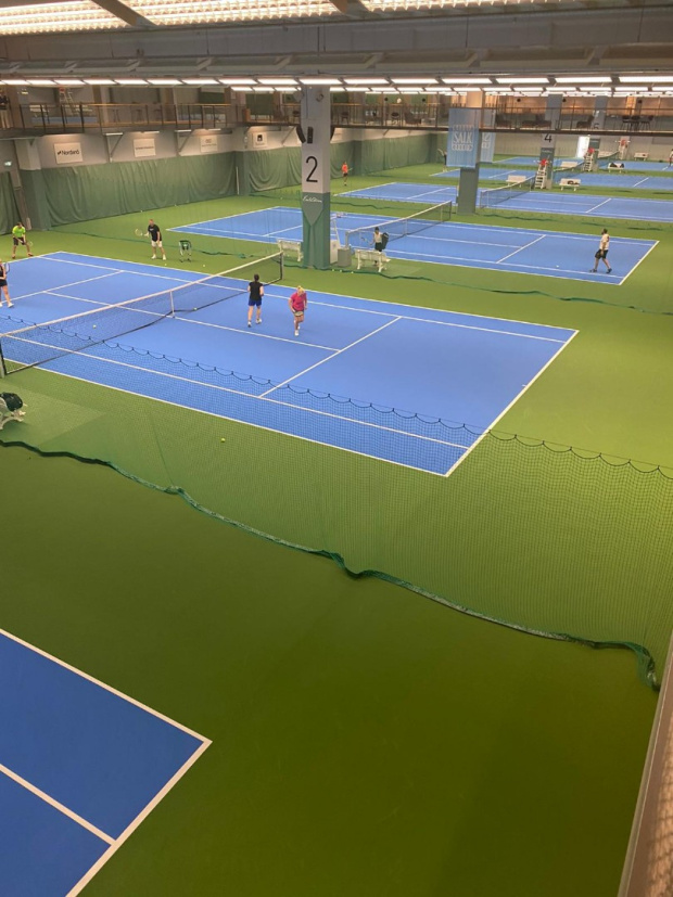 salkhallen tennishall tennisunderlag tennisbeläggning Saltex