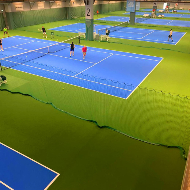 salkhallen tennishall tennisunderlag tennisbeläggning Saltex