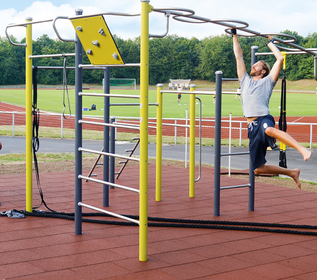 Euroflex fallskyddsplattor standard saltex till utegym 