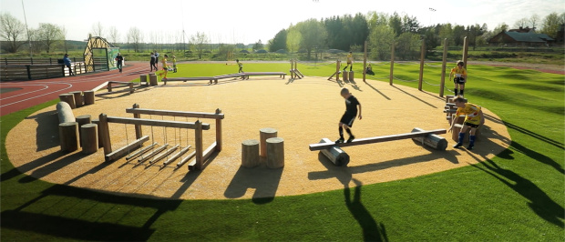 En inspirerande aktivitetspark för barn och ungdomar i Valla saltex