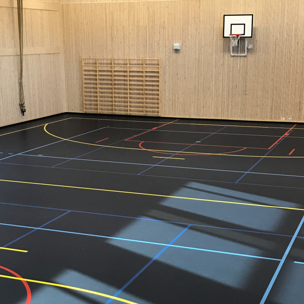 Ytre Enebakk Skole Gymsal sportsgulv Saltex 