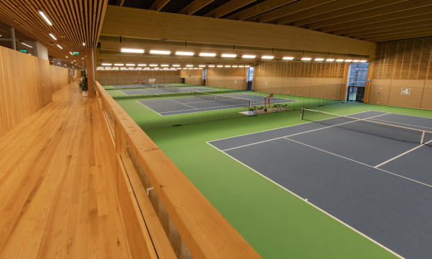 greenset tennisbeläggning tennisgolv Saltex södar climat arena