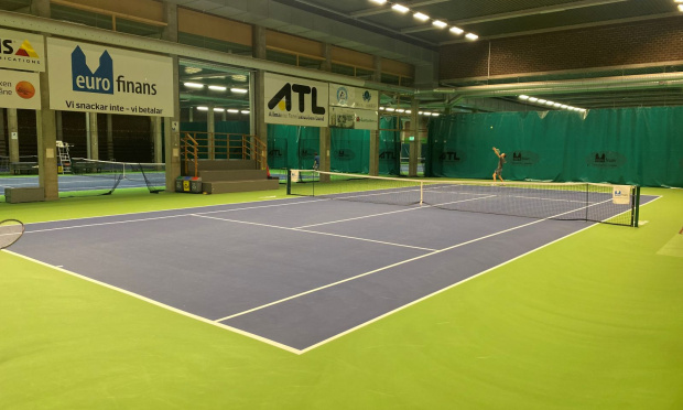 ommålning victoriastadion lund laykold hardcourt saltex