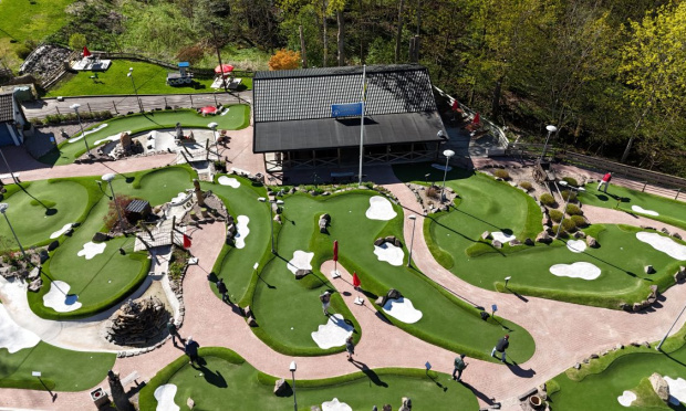 Omläggning Gullbergsbros äventyrsgolfbana saltex